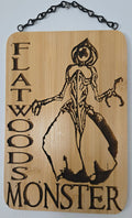 Flatwoods Monster | Laser Engraved Wall Sign | Cryptid Gothic Home Decor