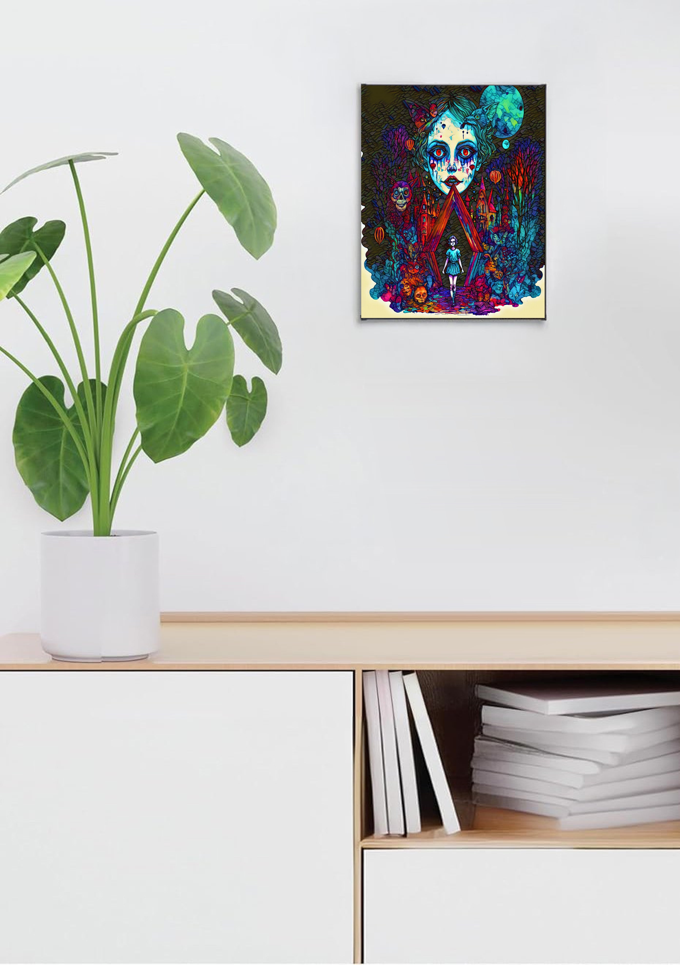 Wonderland Dreams Suncatcher | Surreal Alice in Wonderland Art