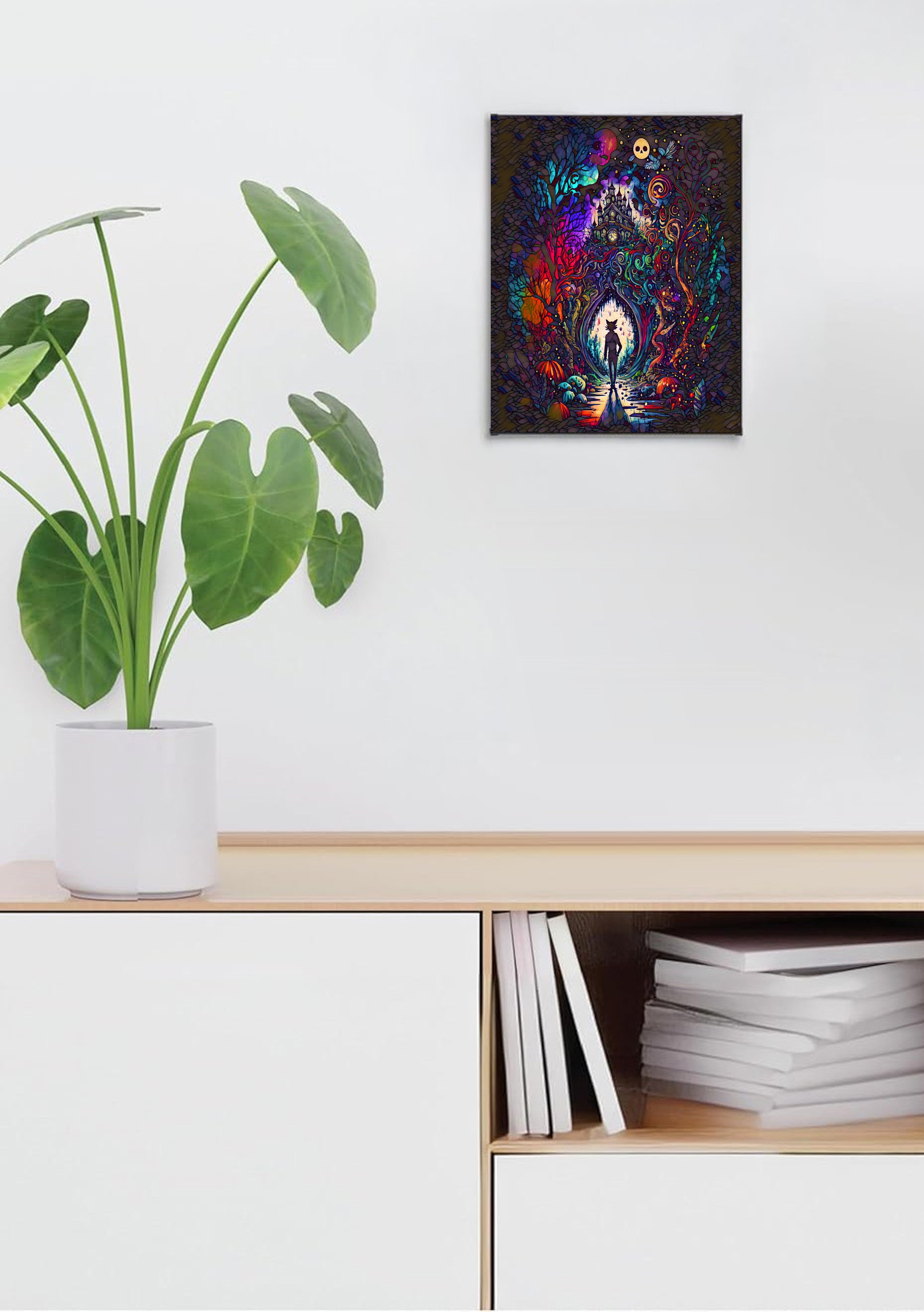 Cheshire Cat Suncatcher | Surreal Alice in Wonderland Art