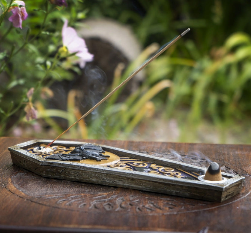 Bat Incense Burner | Cold Cast Resin | Handmade Gothic Decor