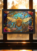 Bee Suncatcher | Handmade Stained Glass Style Window Art