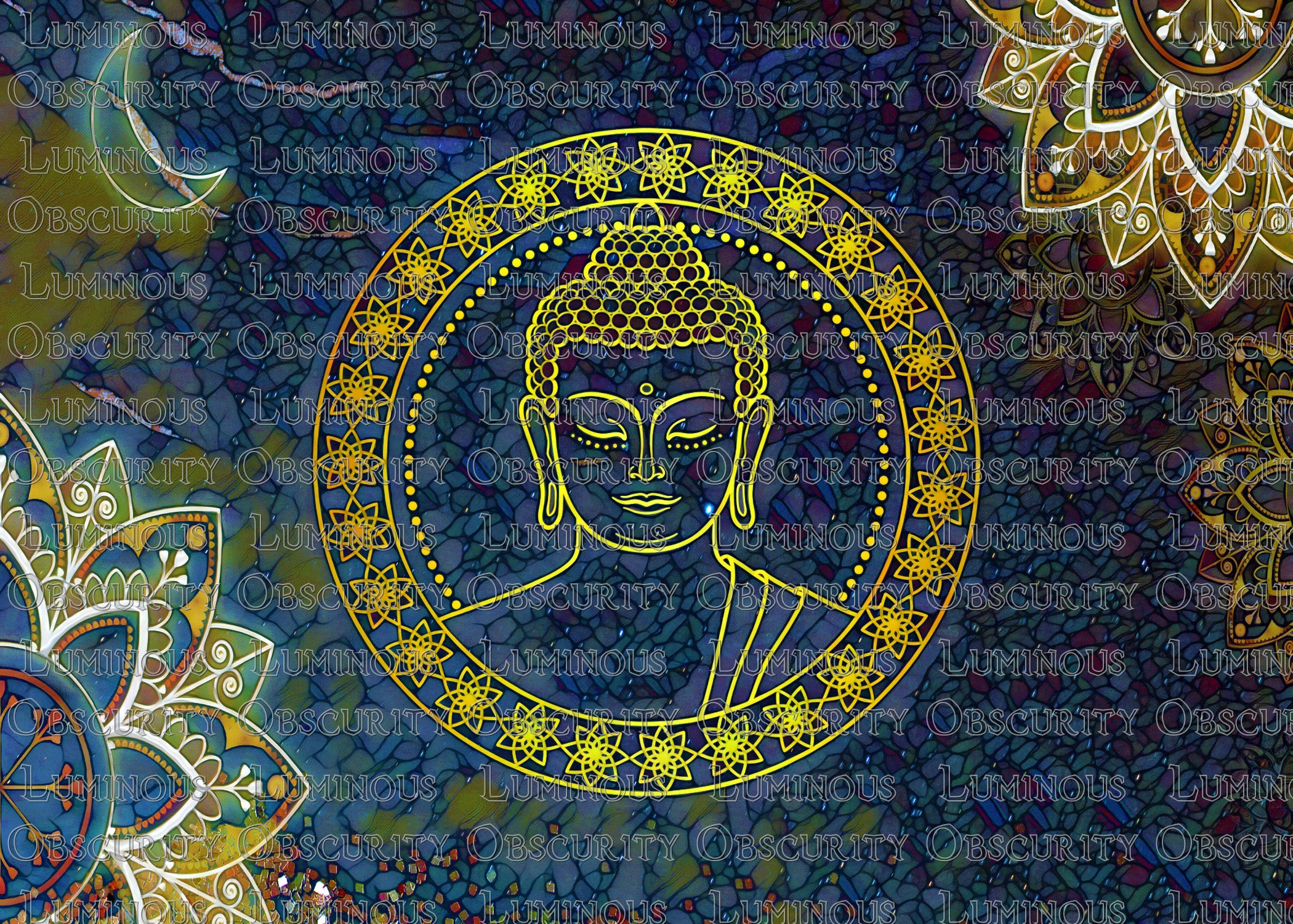 Buddha Suncatcher | Handmade Stained Glass Style Spiritual Art