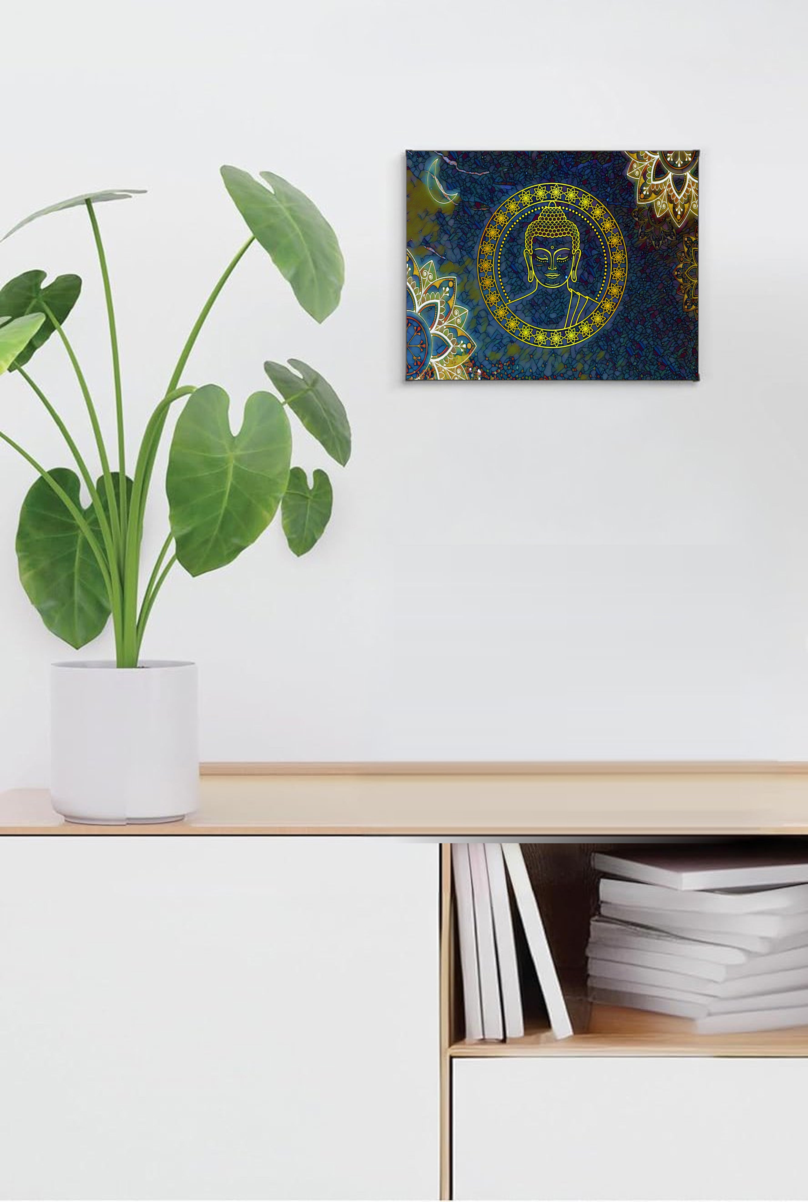 Buddha Suncatcher | Handmade Stained Glass Style Spiritual Art