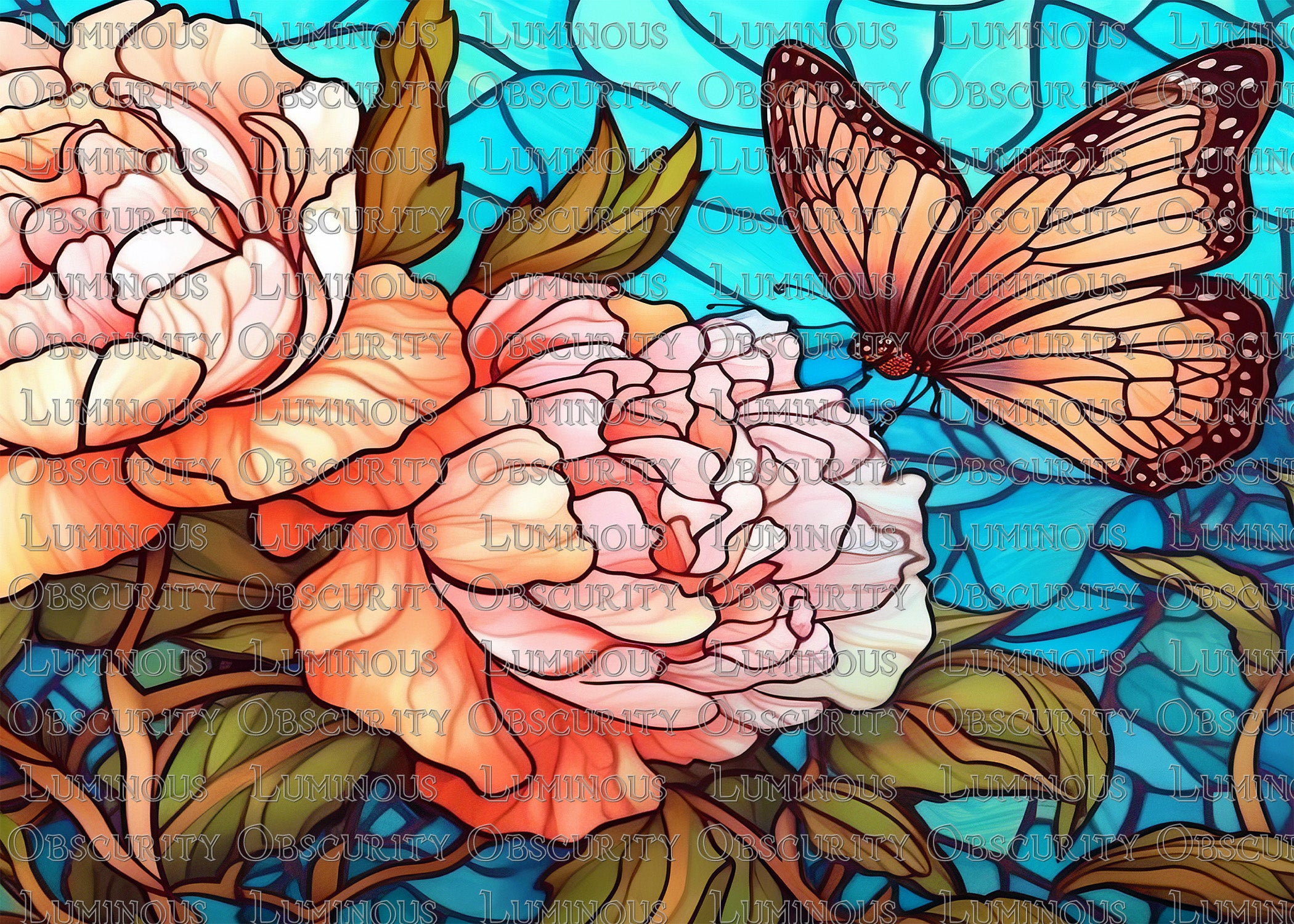 Butterfly Suncatcher | Handmade Stained Glass Style Window Art