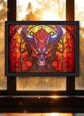Demon Suncatcher | Handmade Stained Glass Style Dark Art