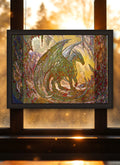 Black Dragon Suncatcher | Handmade Stained Glass Style Fantasy Art
