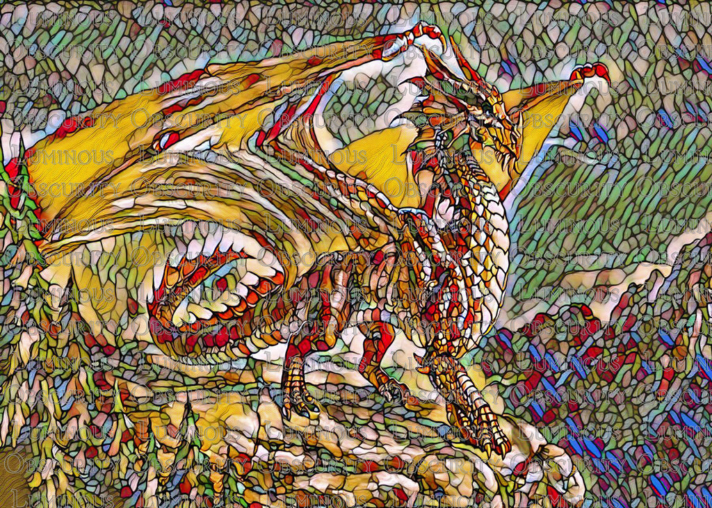 Red Dragon Suncatcher | Handmade Stained Glass Style Fantasy Art