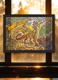 Red Dragon Suncatcher | Handmade Stained Glass Style Fantasy Art