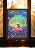Starry Fairy Suncatcher | Handmade Stained Glass Style Fantasy Art