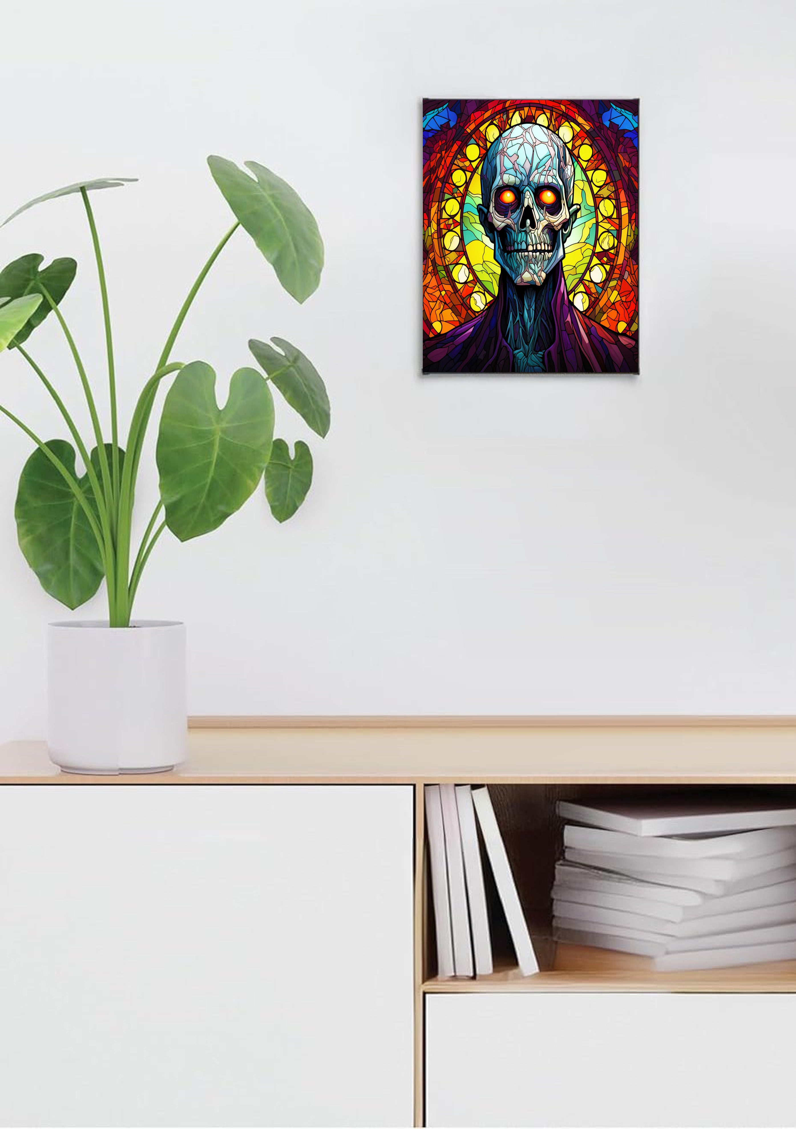 Ghoul Suncatcher | Handmade Stained Glass Style Horror Art