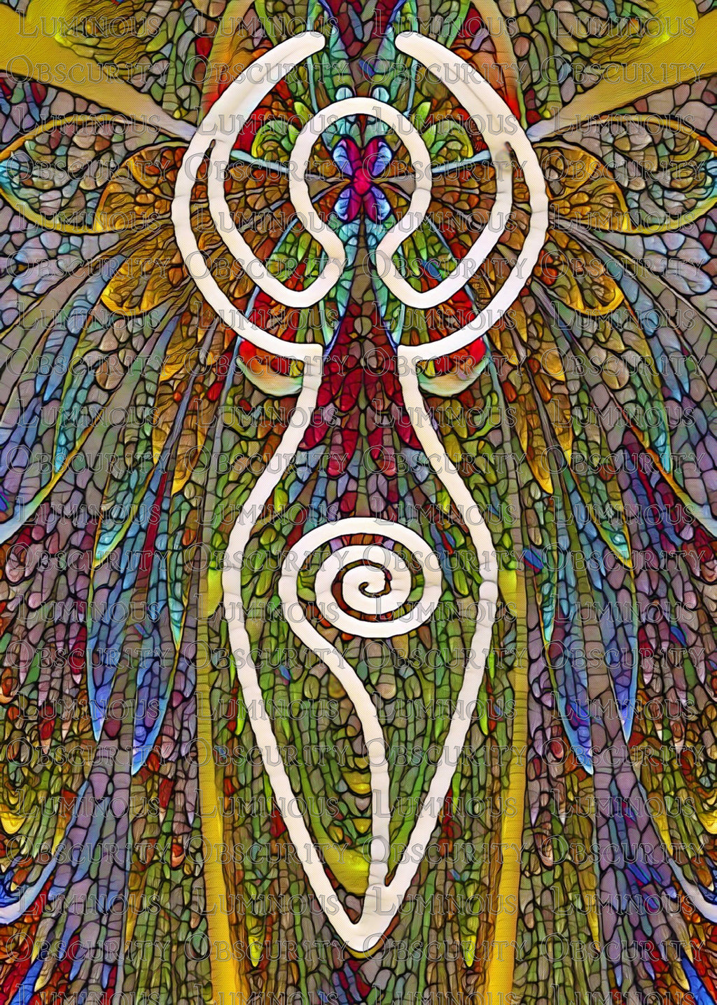 Mind Goddess Suncatcher | Handmade Stained Glass Style Spiritual Art