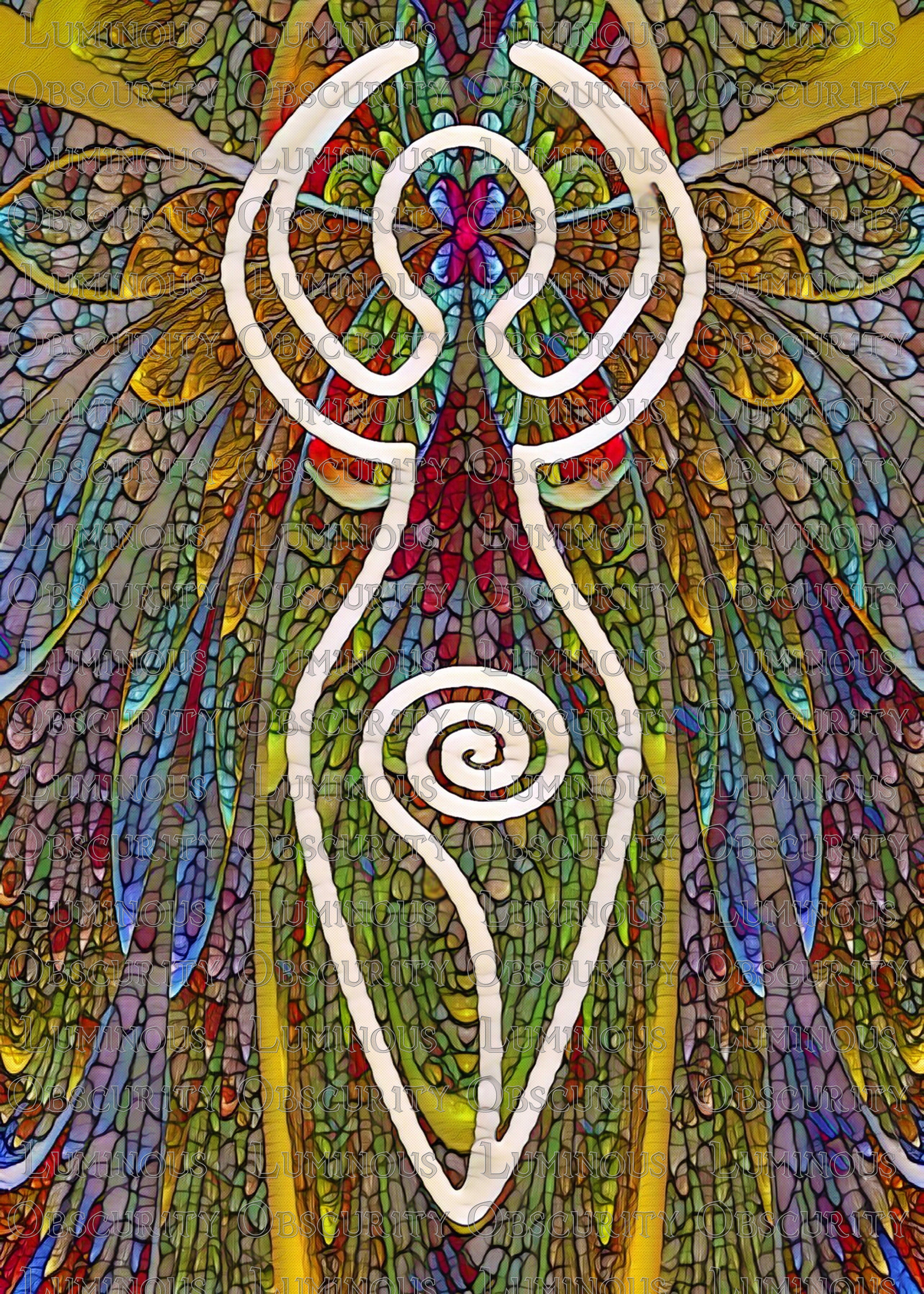 Mind Goddess Suncatcher | Handmade Stained Glass Style Spiritual Art