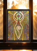 Mind Goddess Suncatcher | Handmade Stained Glass Style Spiritual Art