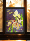 Iris Suncatcher | Handmade Stained Glass Style Floral Art