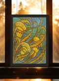 Jellyfish Suncatcher | Handmade Stained Glass Style Ocean Art