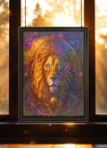 Leo Zodiac Suncatcher | Handmade Stained Glass Style Astrological Art