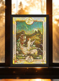 Mermaid Suncatcher | Handmade Stained Glass Style Fantasy Art
