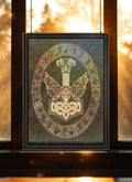 Mjolnir Suncatcher | Handmade Stained Glass Style Norse Art