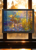 Moose Suncatcher | Handmade Stained Glass Style Window Art