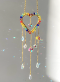 Rainbow Pride Suncatcher | Wire-Wrapped AB Crystal Window Hanging
