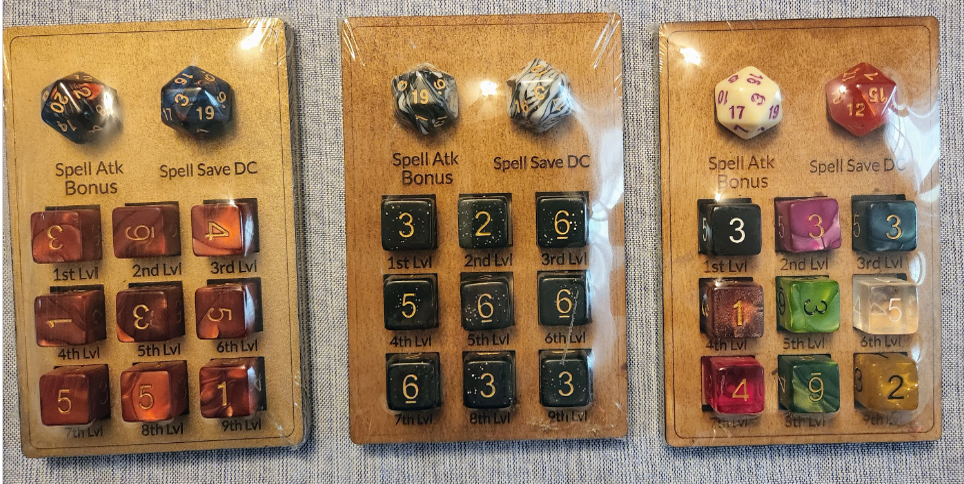 Spell Counter | Laser Engraved Wood | Tabletop Gaming Accessory