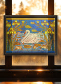 Swan Suncatcher | Handmade Stained Glass Style Window Art