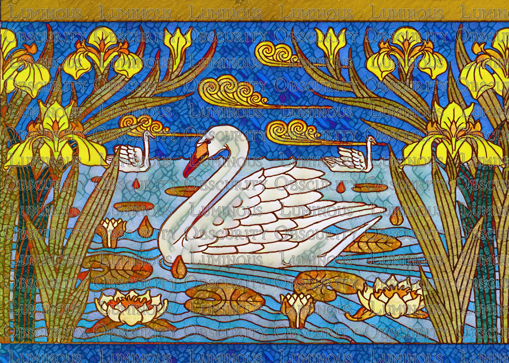 Swan Suncatcher | Handmade Stained Glass Style Window Art