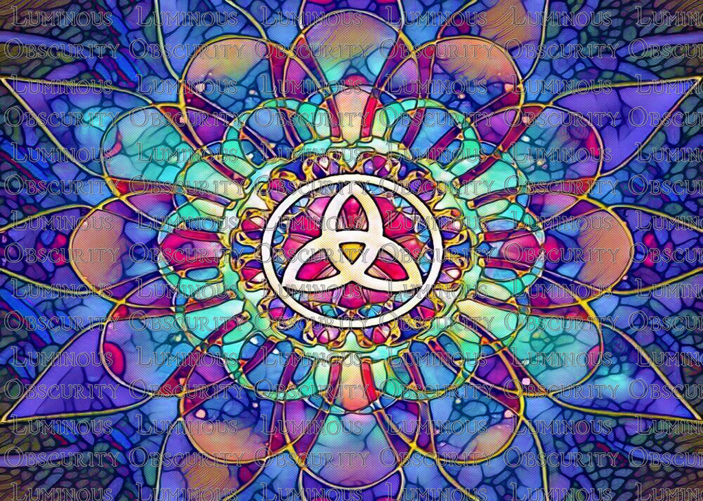 Triquetra Suncatcher | Handmade Stained Glass Style Celtic Art