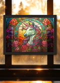 Unicorn Suncatcher | Handmade Stained Glass Style Fantasy Art