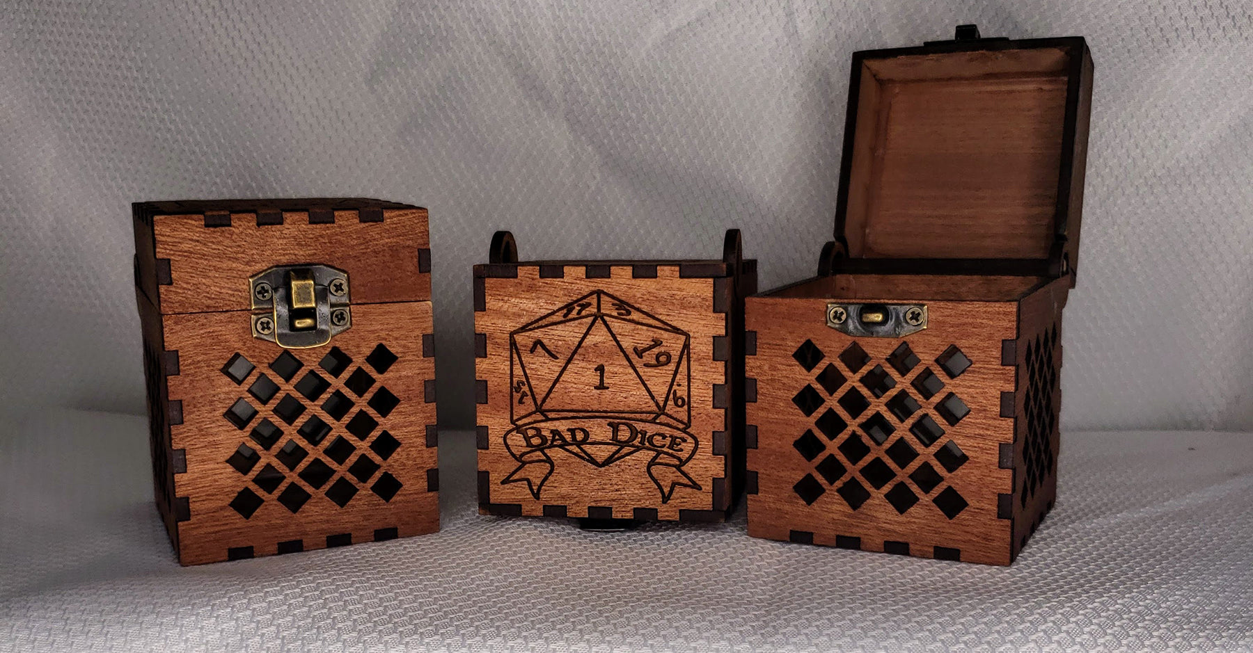 Dice Jail | Laser Engraved Wood | Tabletop Gaming Accessory