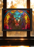 Werewolf Suncatcher | Handmade Stained Glass Style Horror Art
