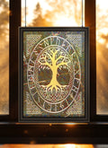 Yggdrasil Suncatcher | Handmade Stained Glass Style Norse Art