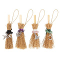 Broomstick Charm | Crystal Witch Charm | Moon, Pentagram, Triple Moon & Witch Hat
