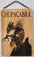Chupacabra | Laser Engraved Wall Sign | Cryptid Gothic Home Decor