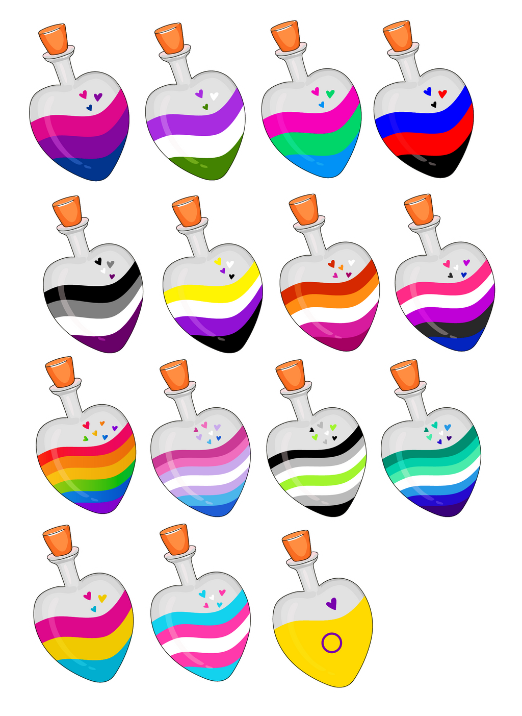 Pride Potion Bottle Pin