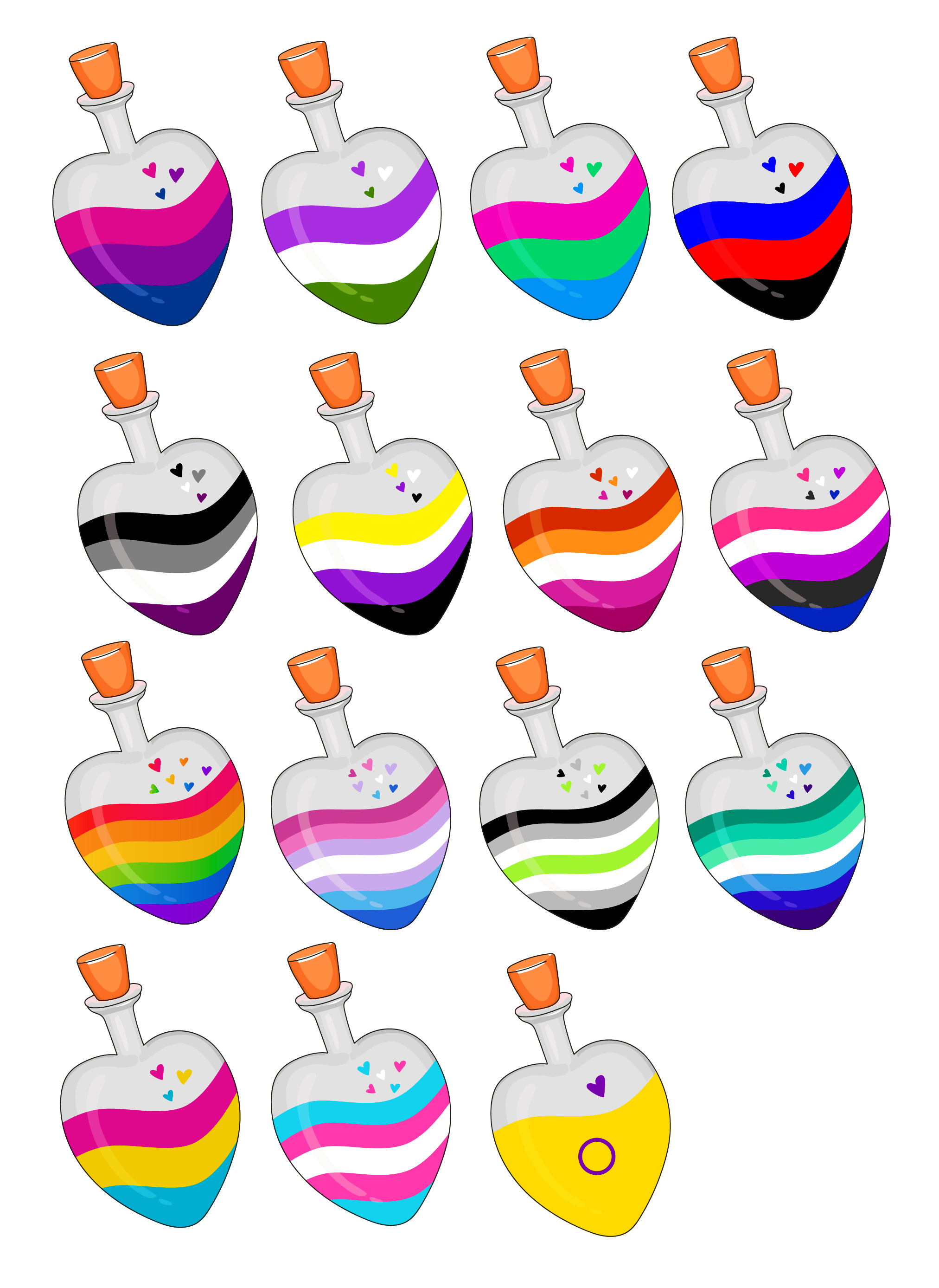 Pride Potion Bottle Pin